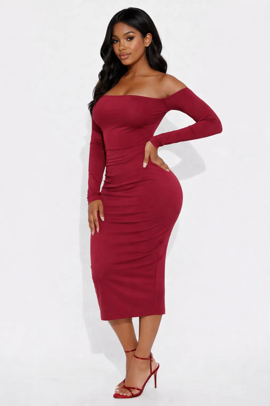 Alternative view of ITALIAN MANGO SILK TAILORED MIDI – TIMELESS ELEGANCE | MDU3679