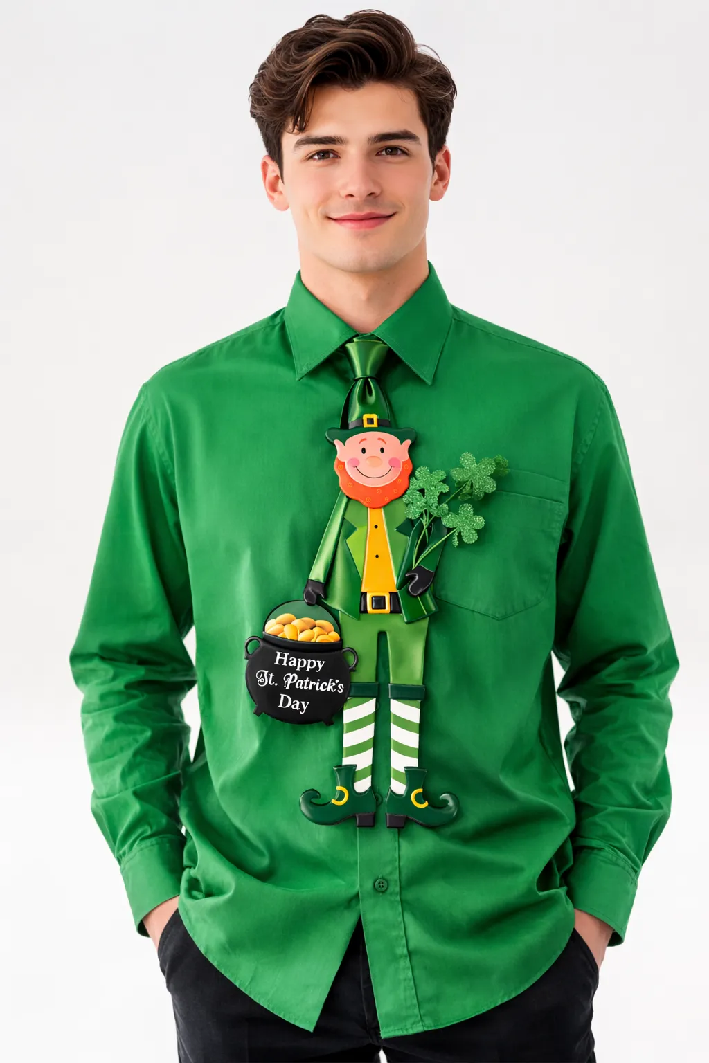 Alternative view of ST. PATRICK’S PRIDE STATEMENT SHIRT – FESTIVE LUXE | MDU383US