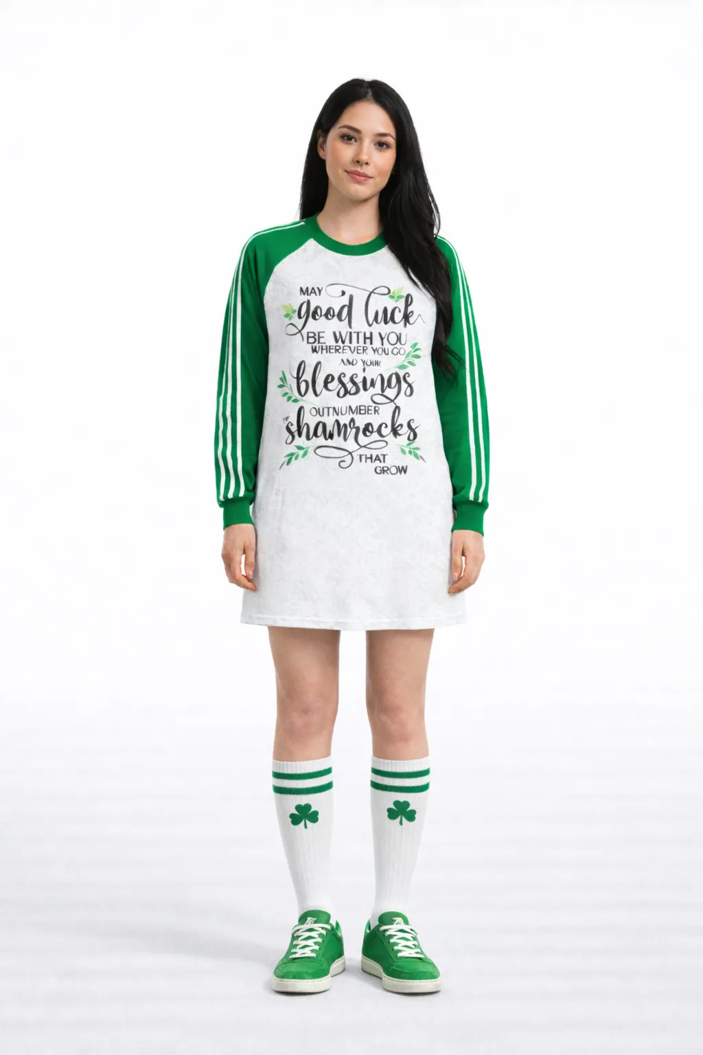 BLESSINGS RAGLAN MIDI – FESTIVE ATHLEISURE | MDU390US