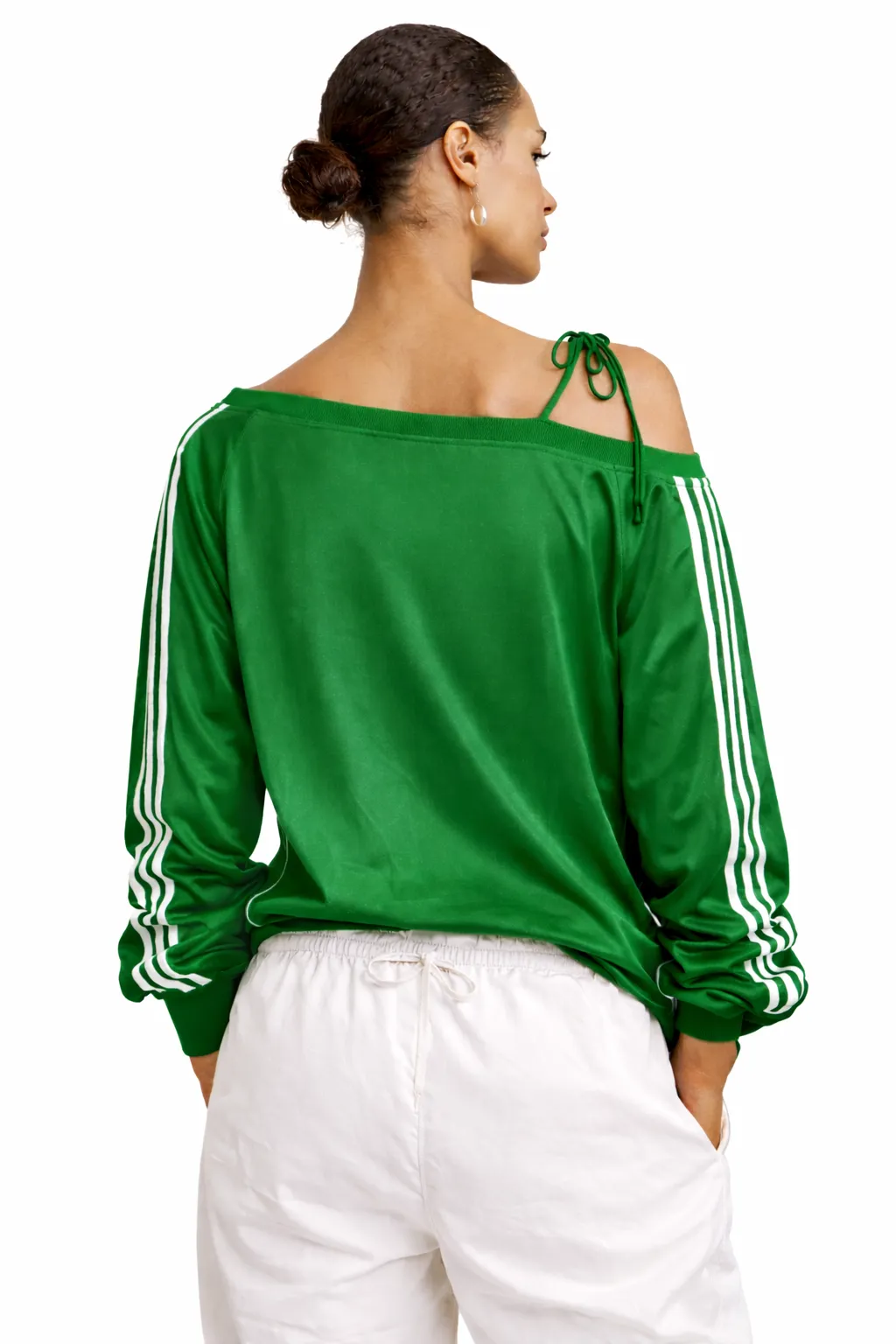 Alternative view of SHENANIGANS OFF-SHOULDER JERSEY – FESTIVE EDGE | MDU391US