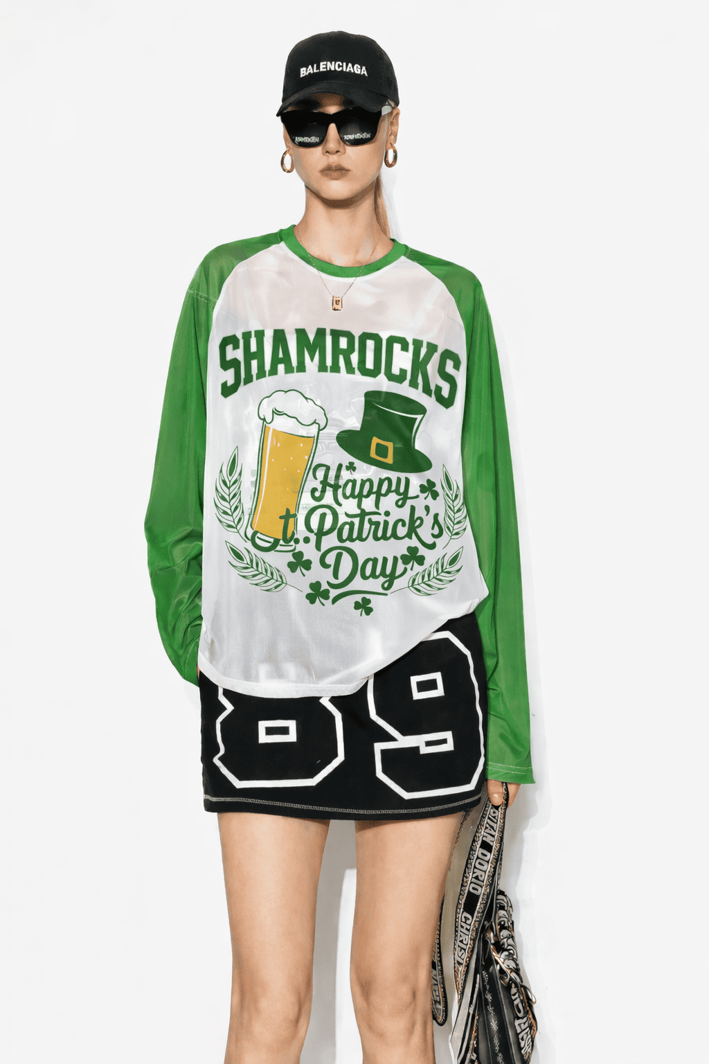 SHAMROCK FESTIVE MESH TOP – MODERN STREET ATHLEISURE | MDU396US