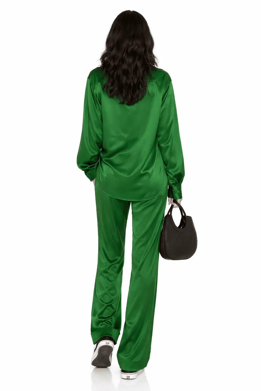 Alternative view of EMERALD SILK CO-ORD SET – LUXURY FESTIVE LOUNGE | MDU404US