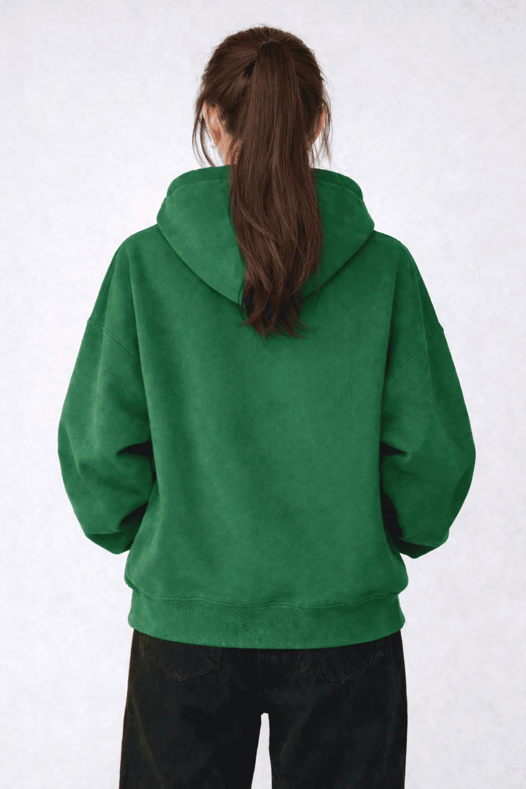 Alternative view of CLOVER BOW ZIP-UP HOODIE – COZY FESTIVE STREETWEAR | MDU407US