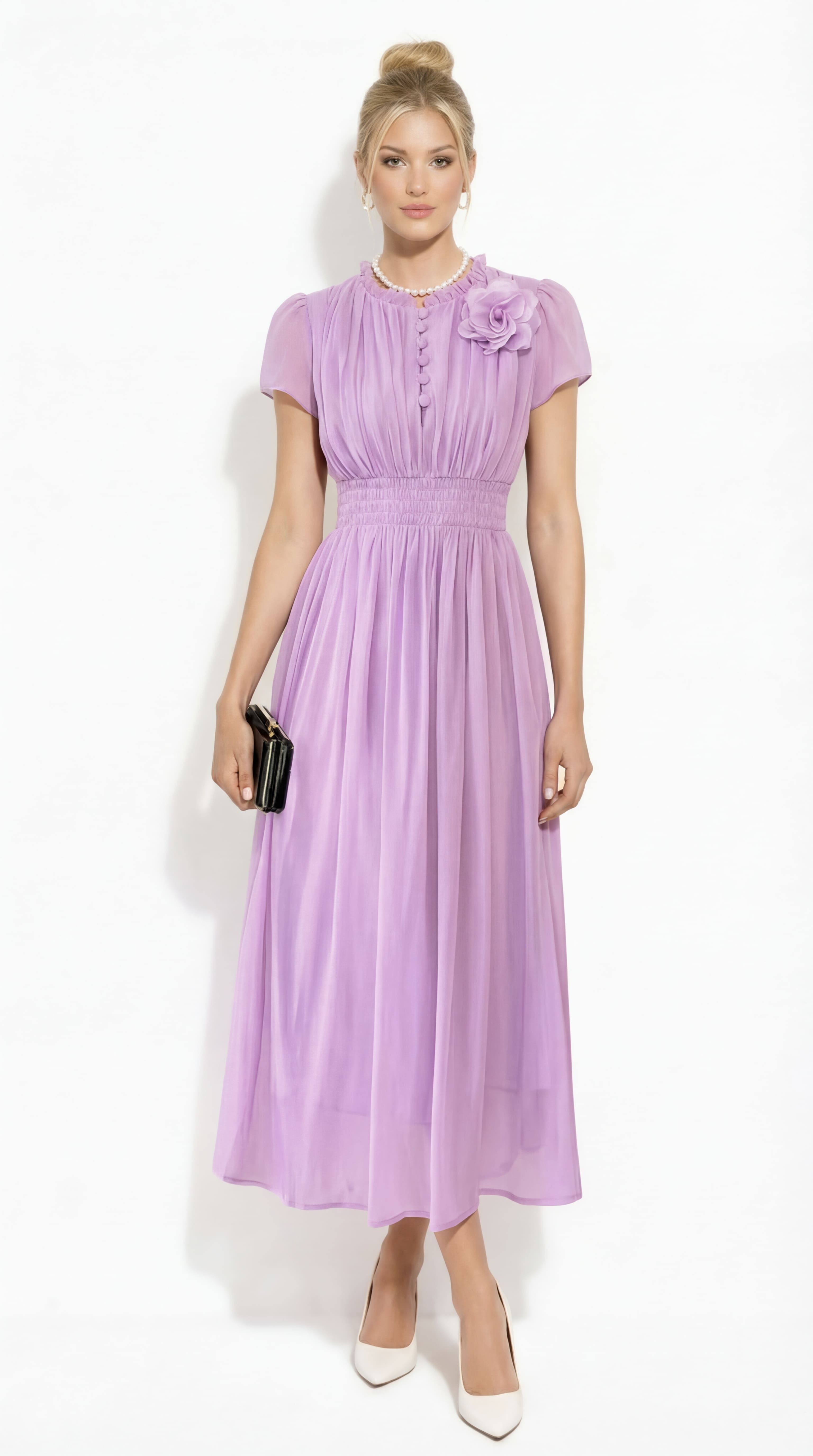 AMETHYST BLOSSOM SILK MIDI – ETHEREAL PLEATED EDIT | MDU4233