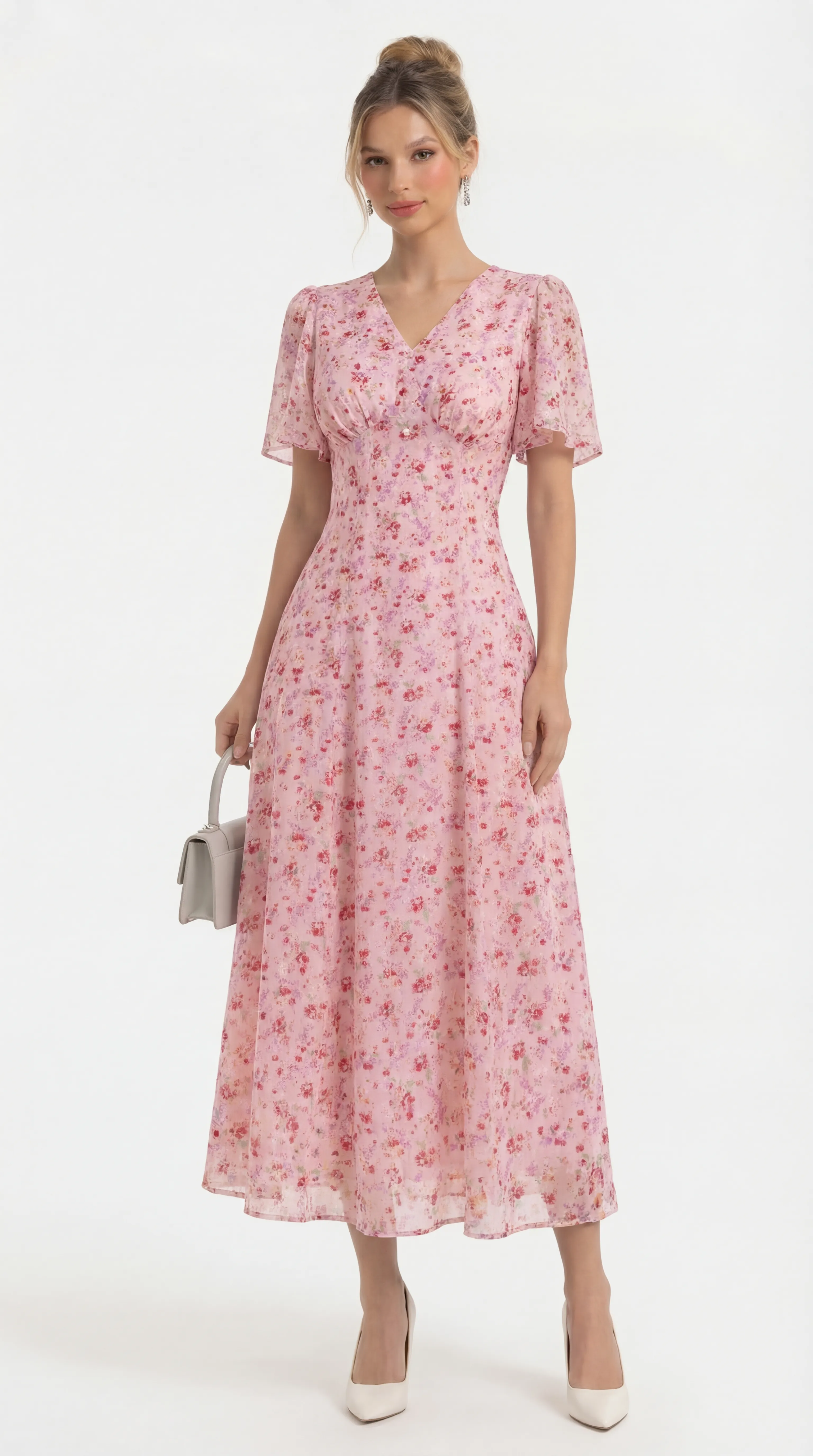 PASTEL PEARL SILK MIDI – ROMANTIC BLOSSOM EDIT | MDU4886