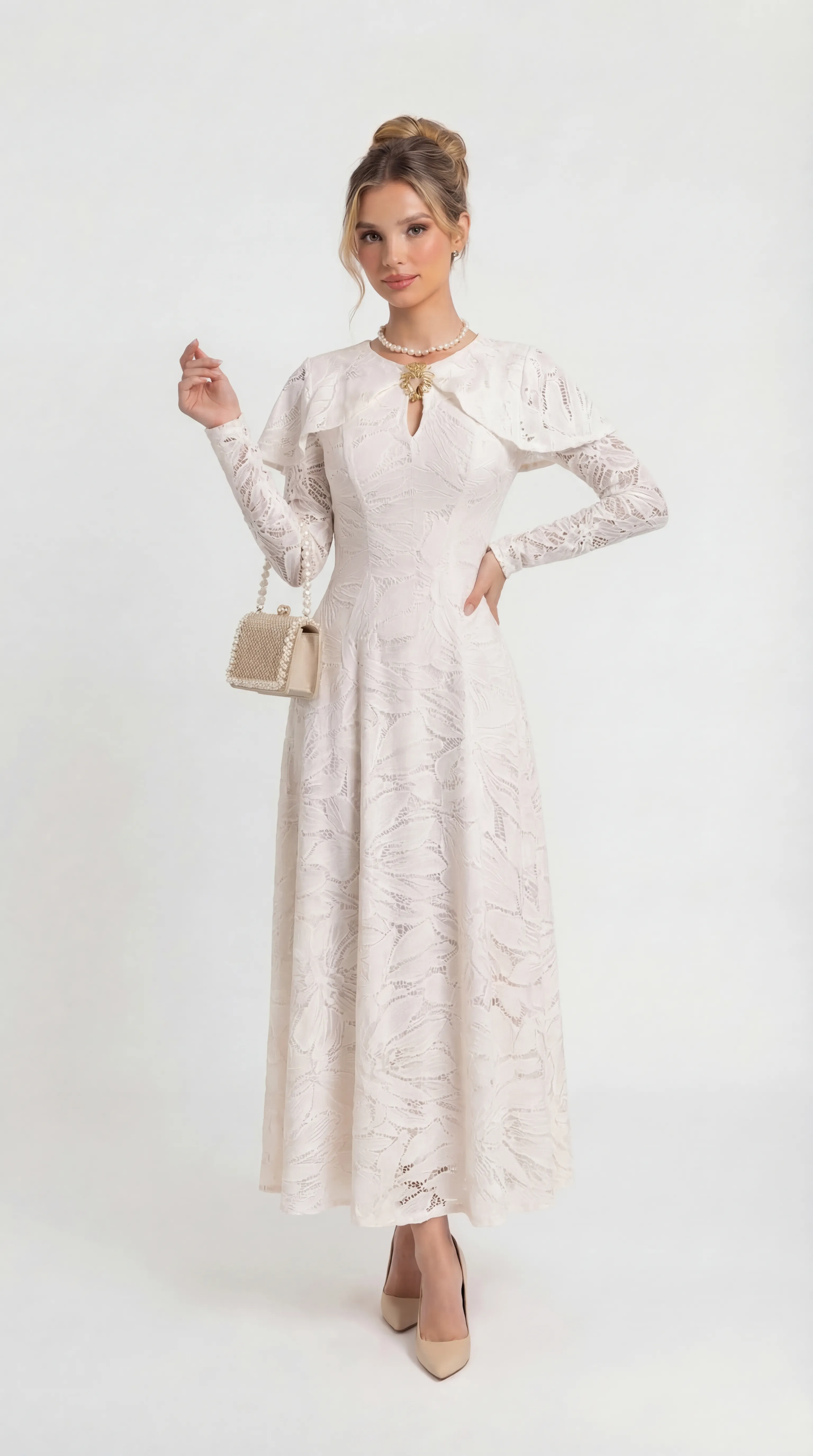 PRISTINE ROMANCE LACE GOWN – ICONIC ELEGANCE EDIT | MDU5784