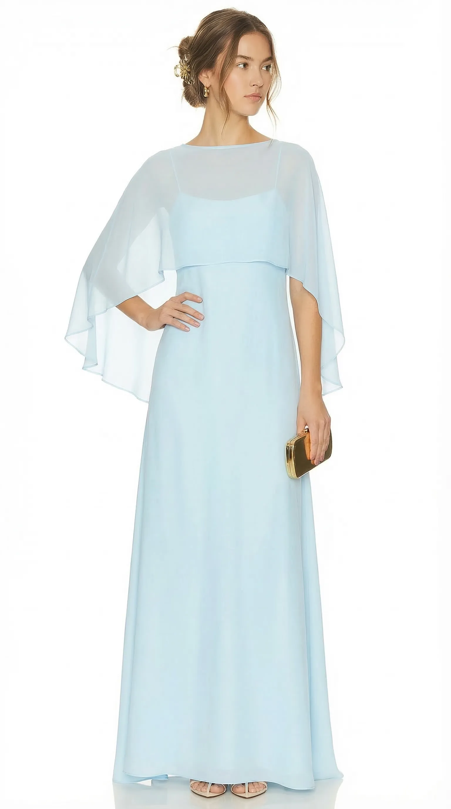 CRYSTAL AZURE ENSEMBLE – PREMIUM SILK & SHEER TƠ OVERLAY | MUS483