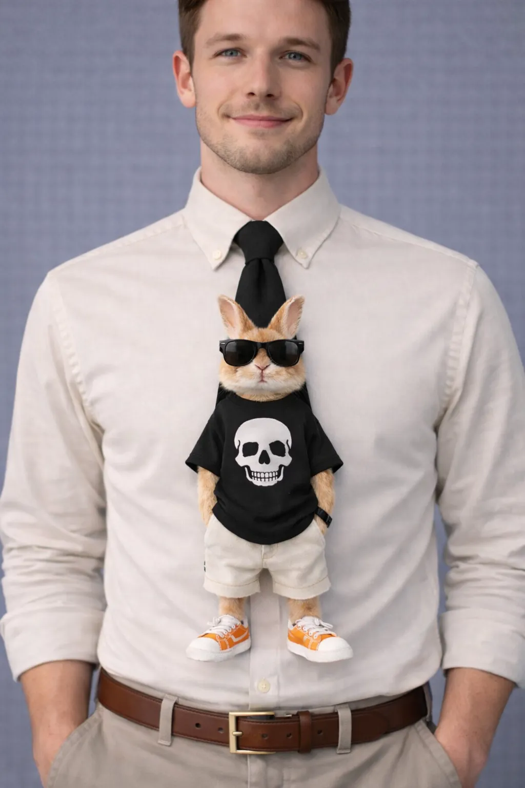 Alternative view of ROCKSTAR REBEL NOVELTY TIE – PREMIUM PRINTED SILK | MUS491