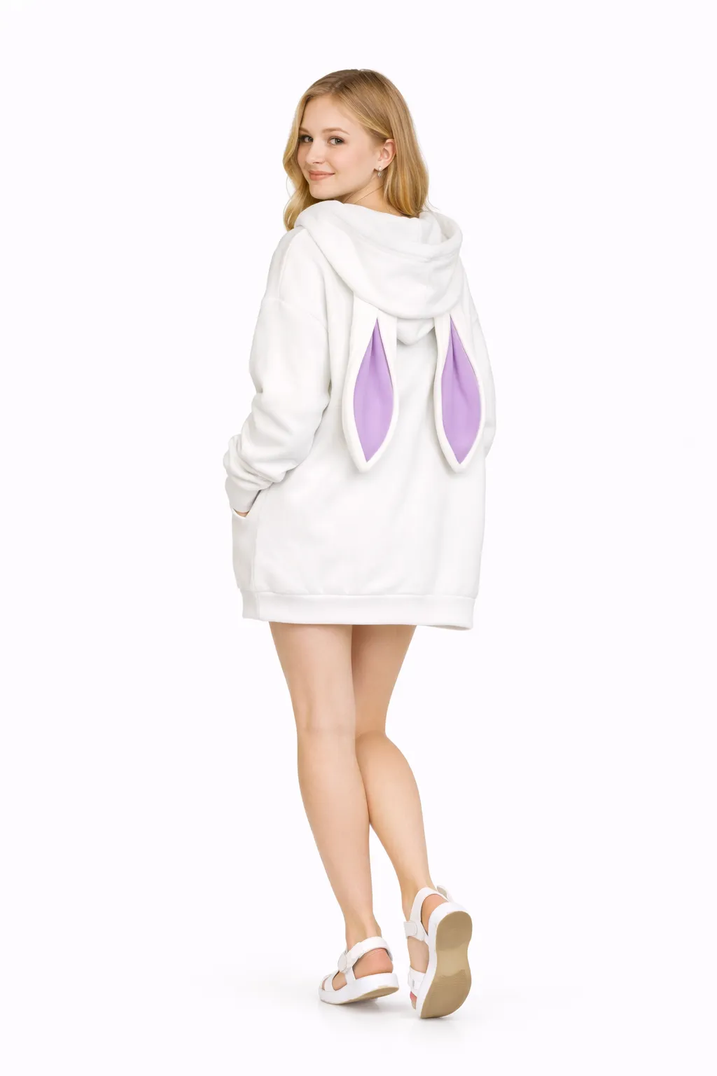 Alternative view of TEDDY GARDEN HOODIE – PREMIUM DUAL-FACE FLEECE | MUS415