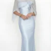 ICY BLUE SERENITY GOWN – PREMIUM SILK CHUN & ORGANZA | MUS468