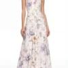 ROMANTIC LAVENDER BLOOM GOWN – PREMIUM PRINTED TƠ SILK | MUS472