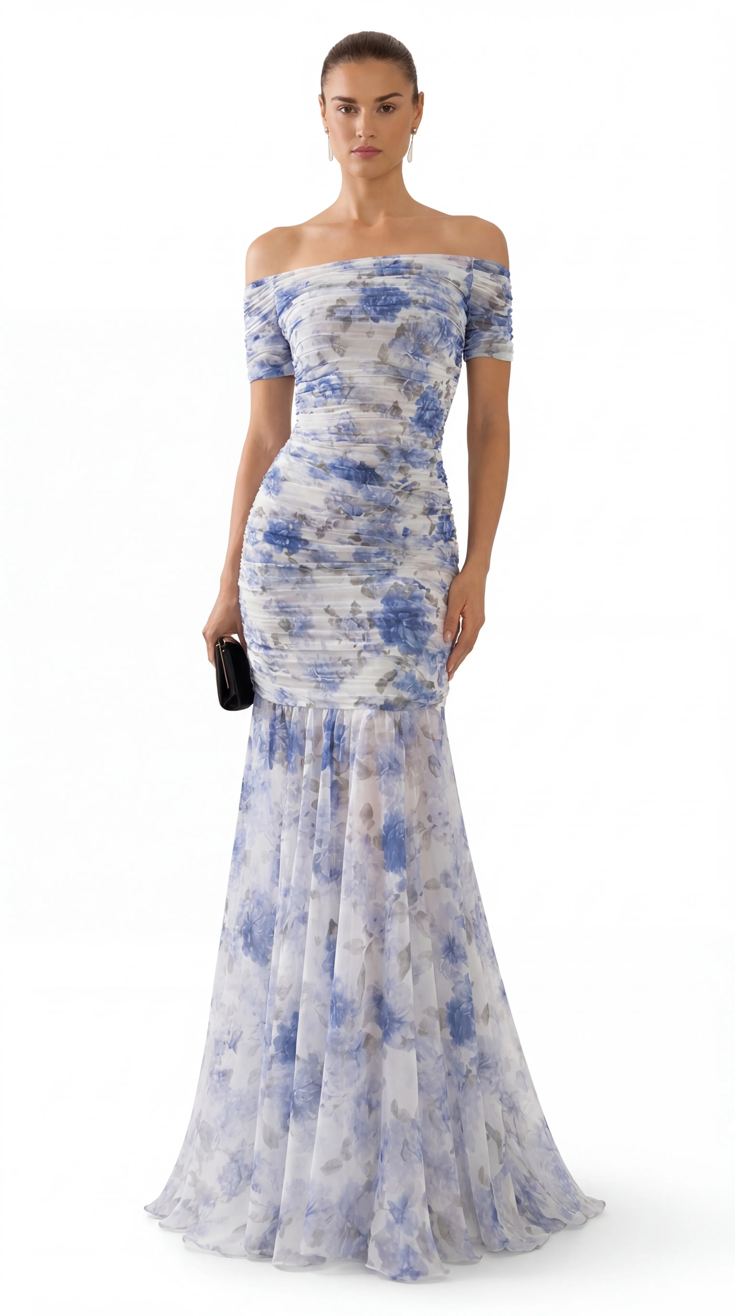 COBALT BLOSSOM MERMAID GOWN – PREMIUM SILK TƠ | MUS476