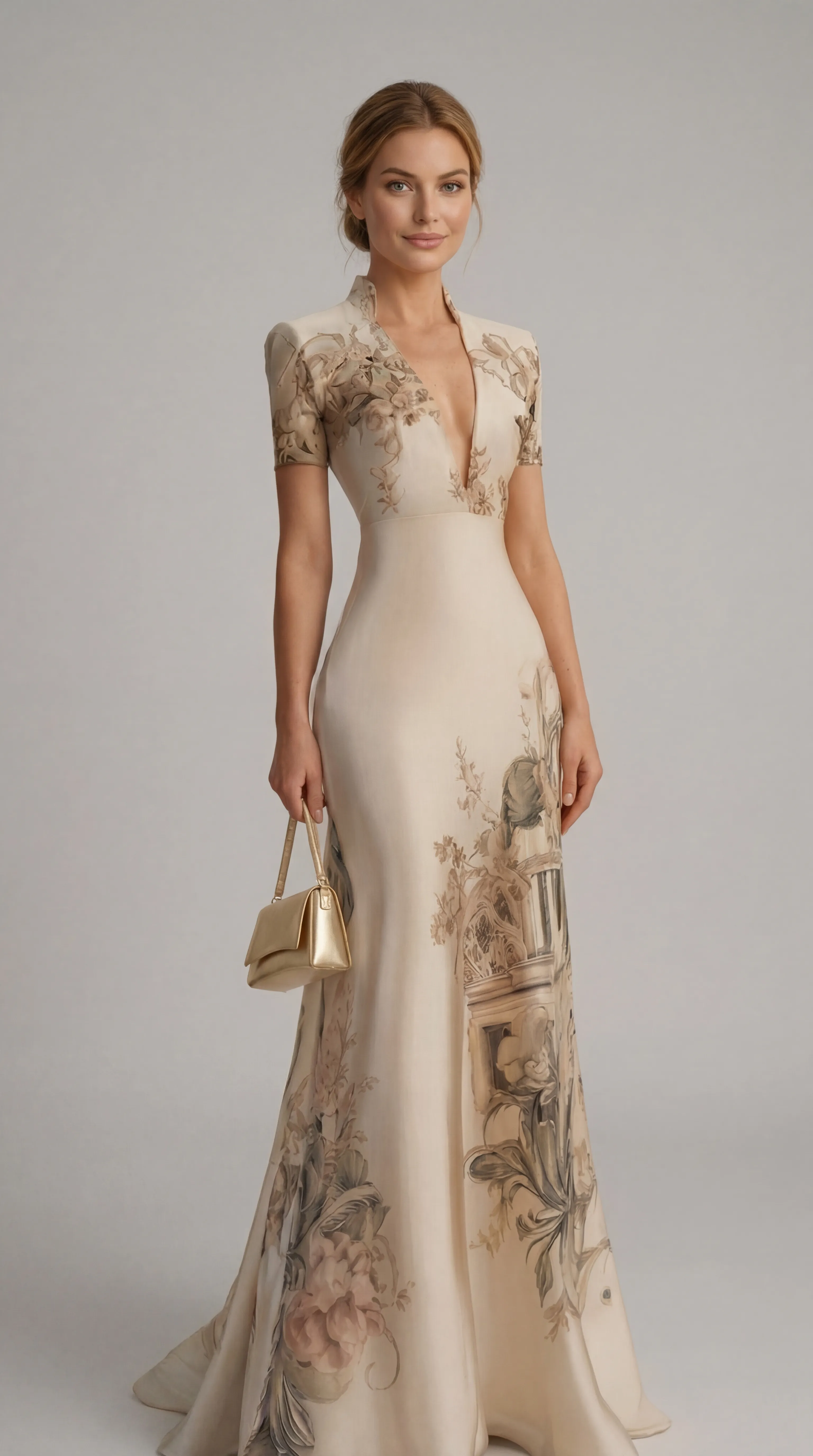 VINTAGE ARCHITECTURAL SILK GOWN – PREMIUM LỤA | MUS557