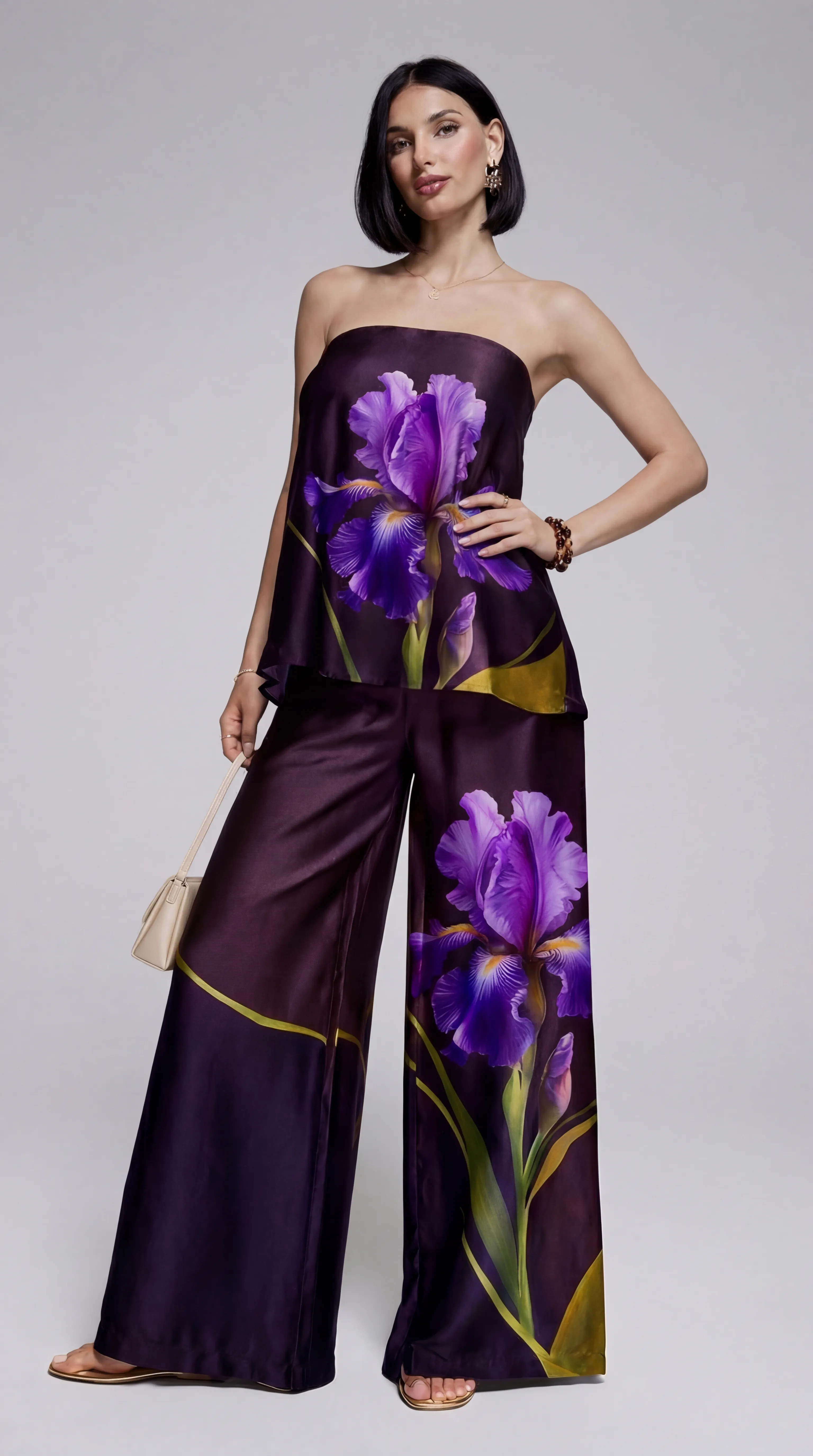 AMETHYST IRIS SILK SET – PREMIUM LỤA | MUS565