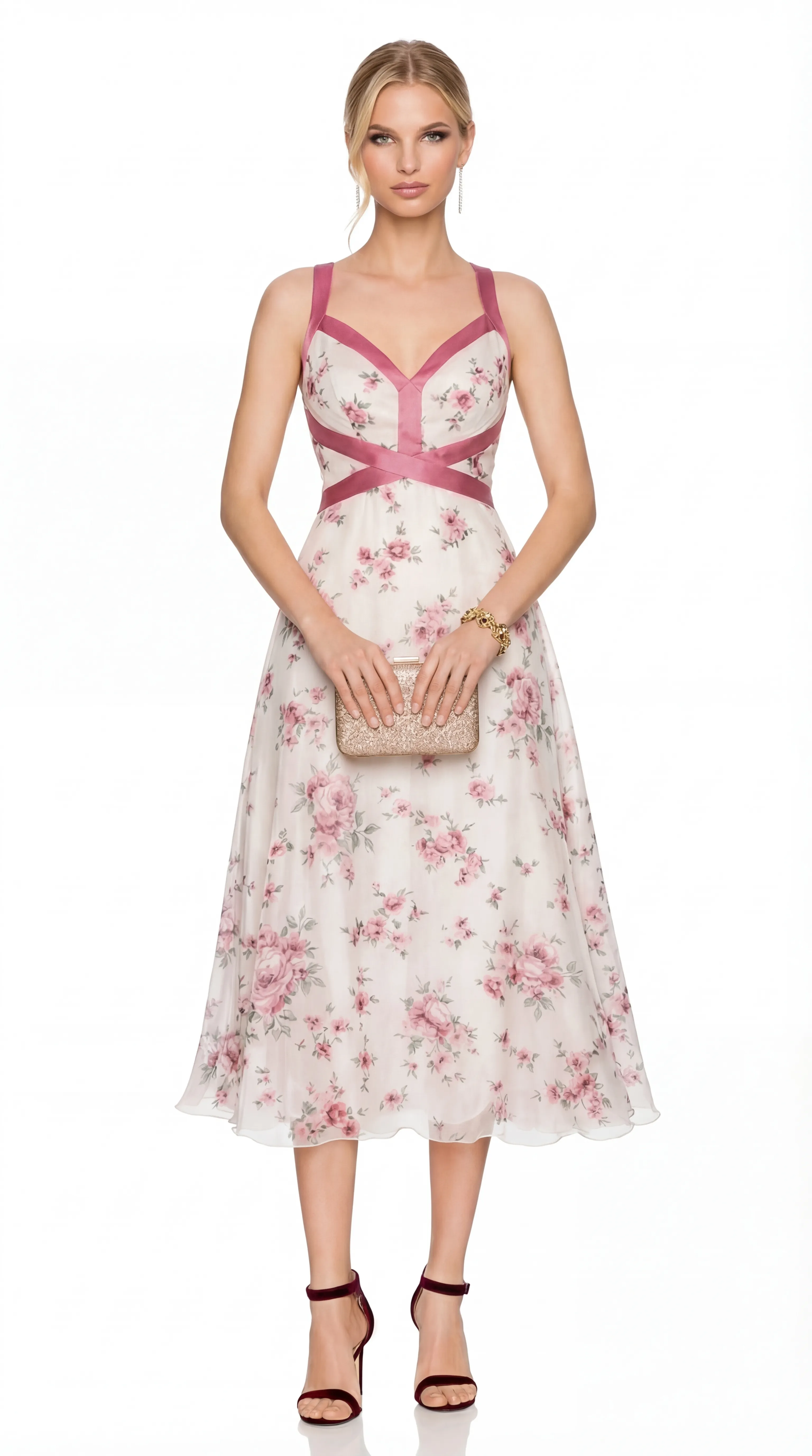 ROSE GARDEN TEA DRESS – PREMIUM SILK TƠ & LỤA | MUS572