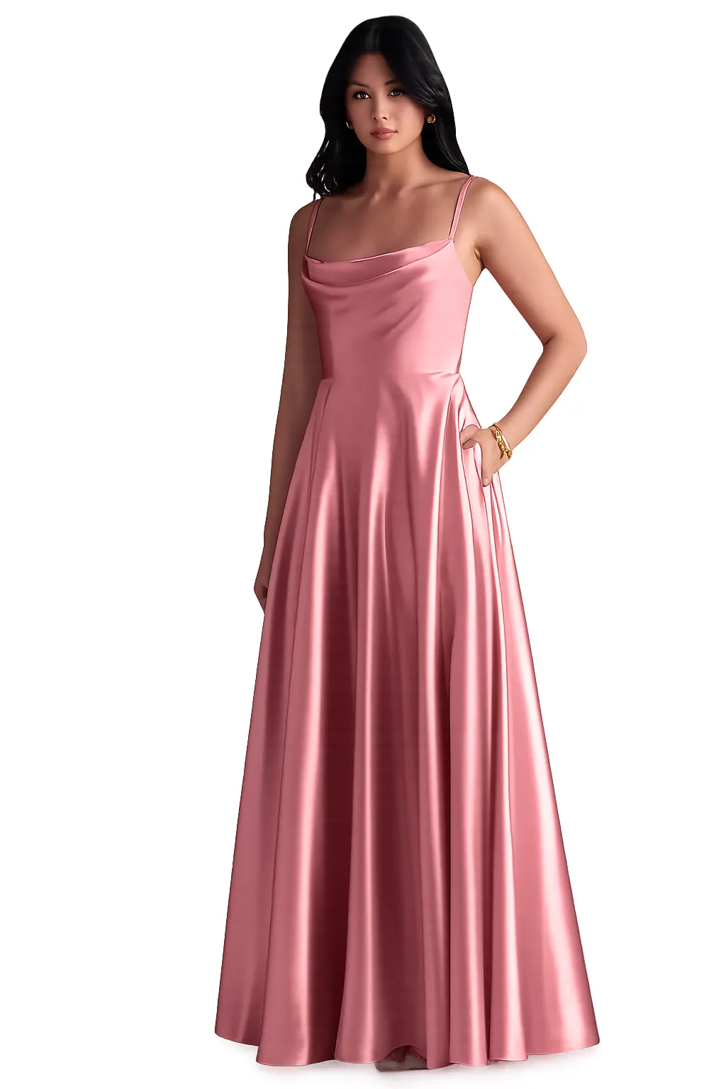 SOFT FLARE SILK DRESS – LỤA WITH TIE-BACK DETAIL | MUS772